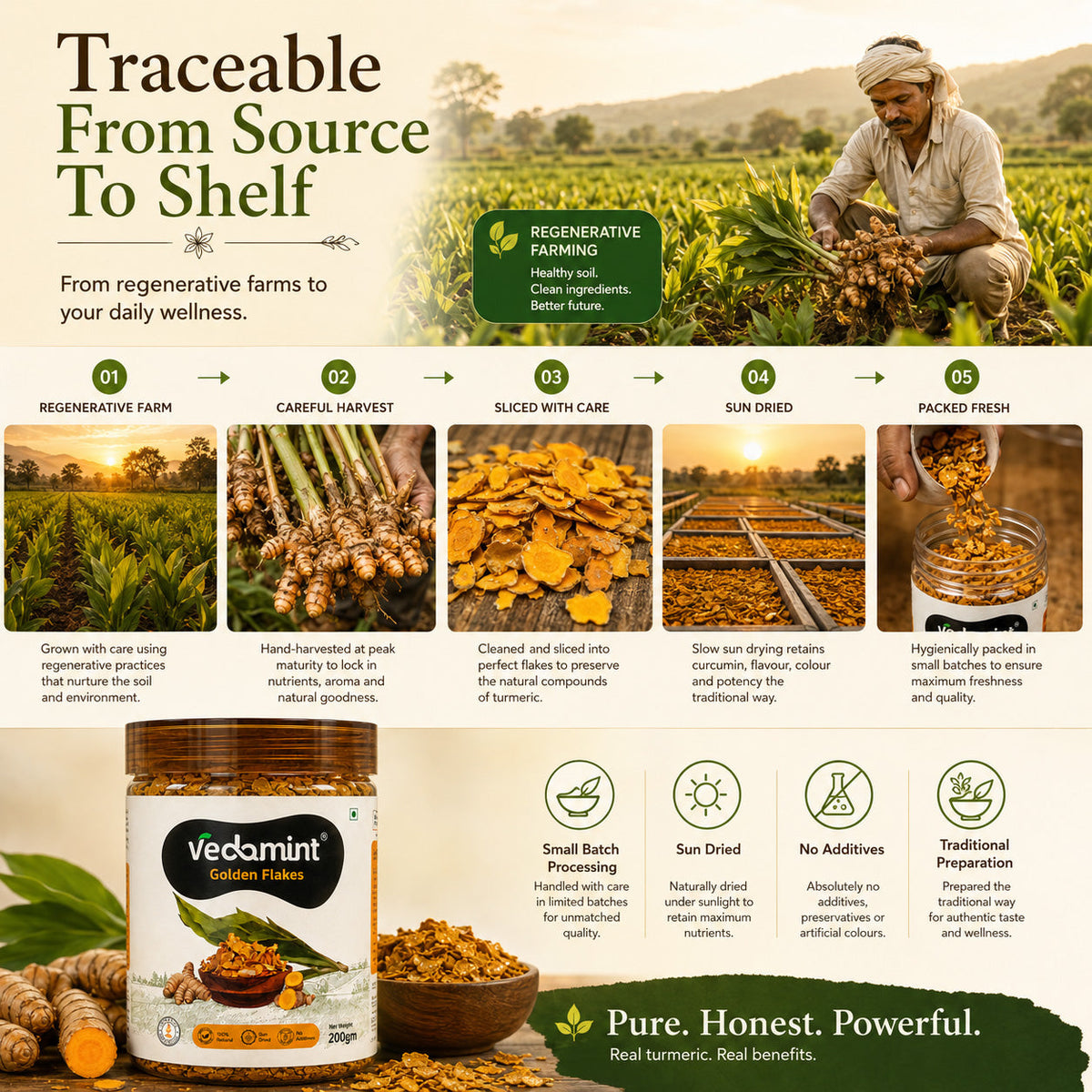 Vedamint Golden Flakes